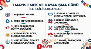 1 Mayıs ile ilgili Sloganlar 2026