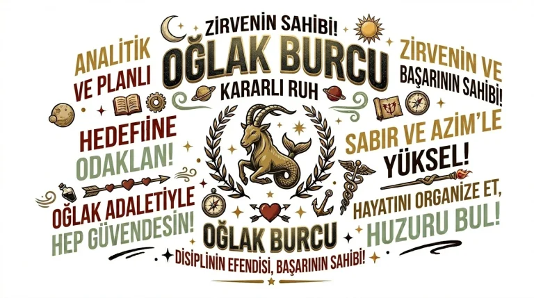 Oğlak Burcu ile ilgili Sloganlar 2026