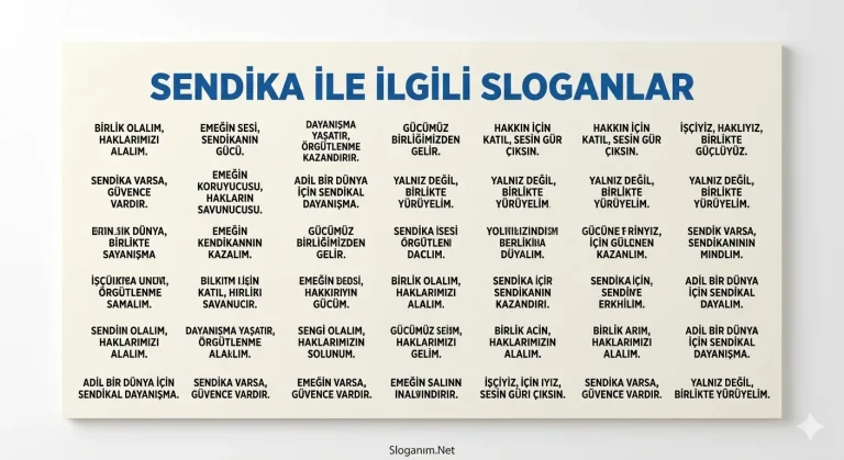 Sendika ile ilgili Sloganları 2026