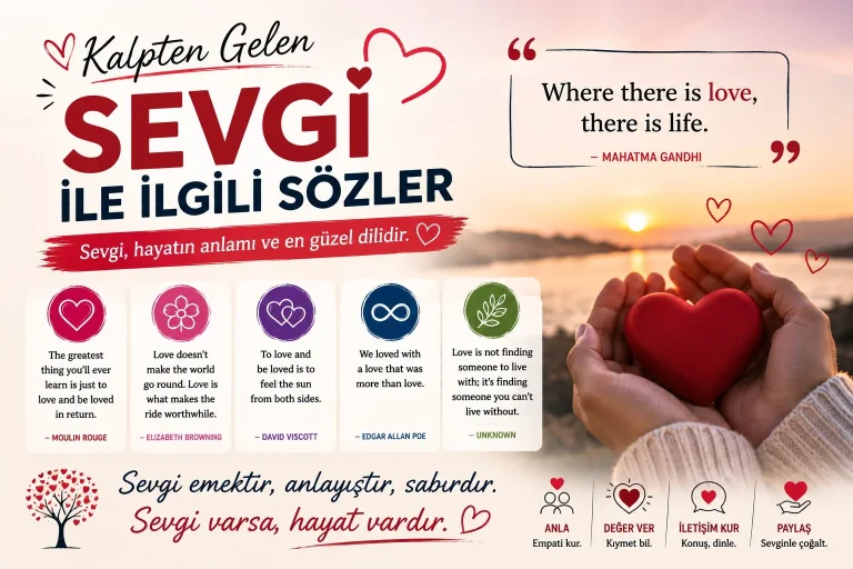 Sevgi ile İlgili Sözler
